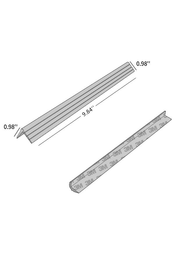 LONGFITE Table Wall Edge Protector Clear Corner Protectors Guards 6.56 feet Furniture Fireplace Safety Bumpers 8 Pack Baby Proofing with Wide Coverage and Safe Silicone Material (Semitransparent) - Image 3