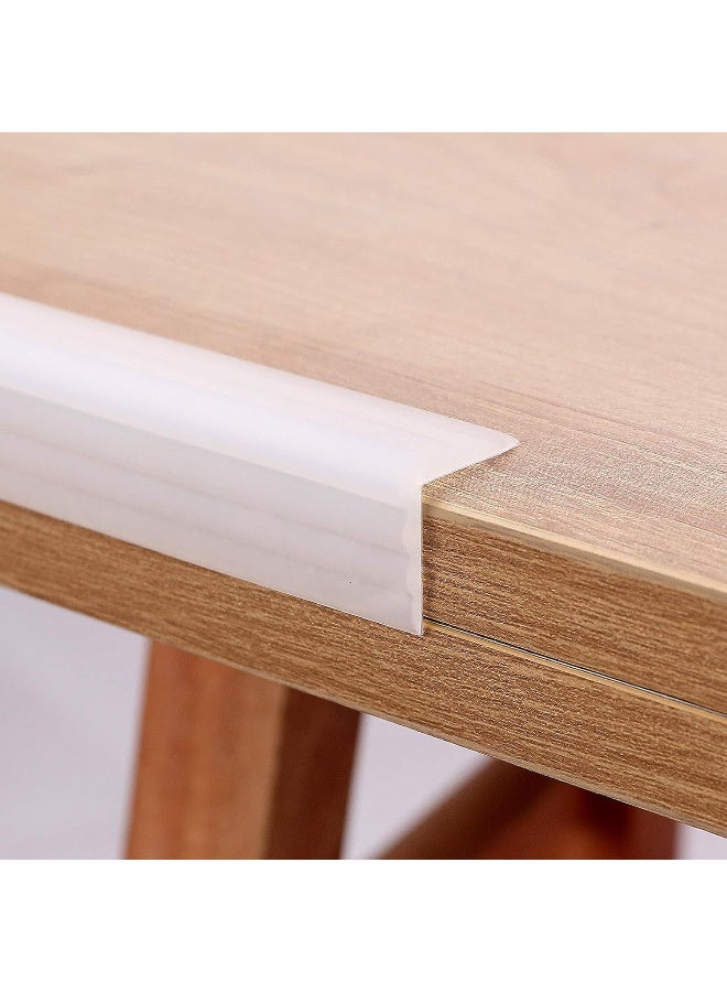 LONGFITE Table Wall Edge Protector Clear Corner Protectors Guards 6.56 feet Furniture Fireplace Safety Bumpers 8 Pack Baby Proofing with Wide Coverage and Safe Silicone Material (Semitransparent) - Image 1