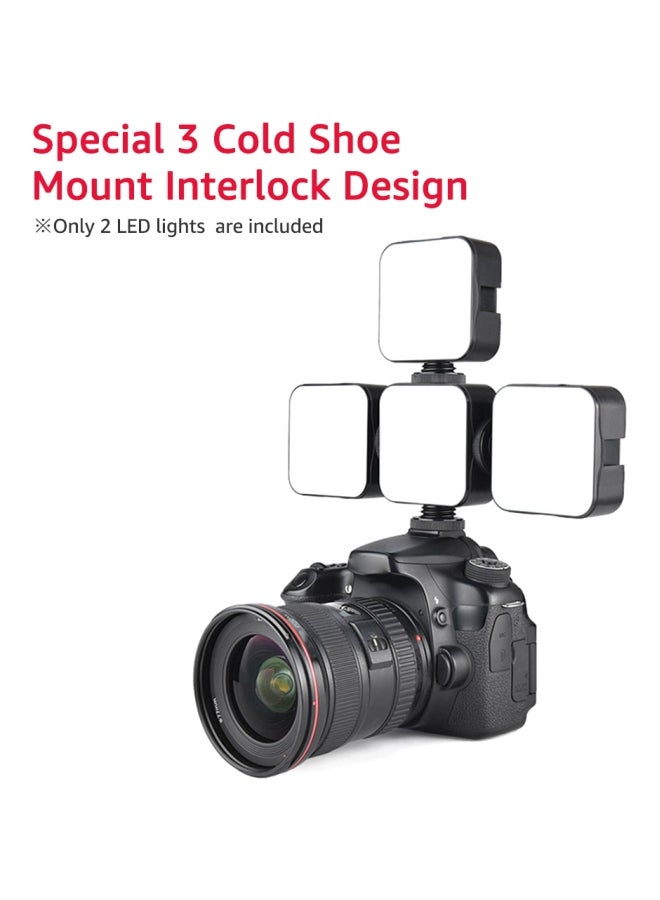 docooler 2-Piece LED Video Light Set Black/White - Image 3