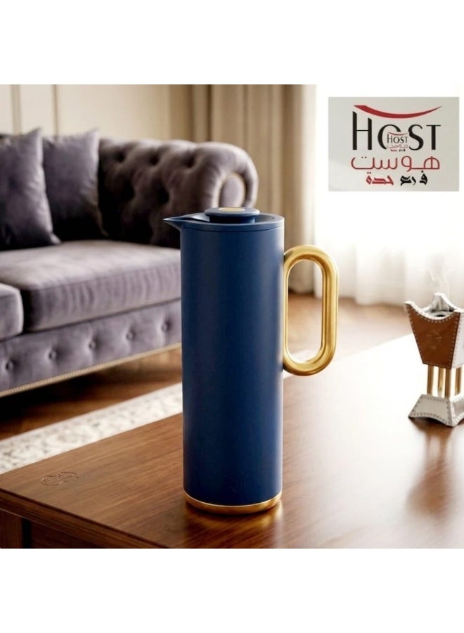 Host Luxurious Host Blue and Gold Tea and Coffee Thermos 💙✨ | 1 Liter Capacity for Keeping Your Drinks Hot or Cold ☕❄️ - Image 3