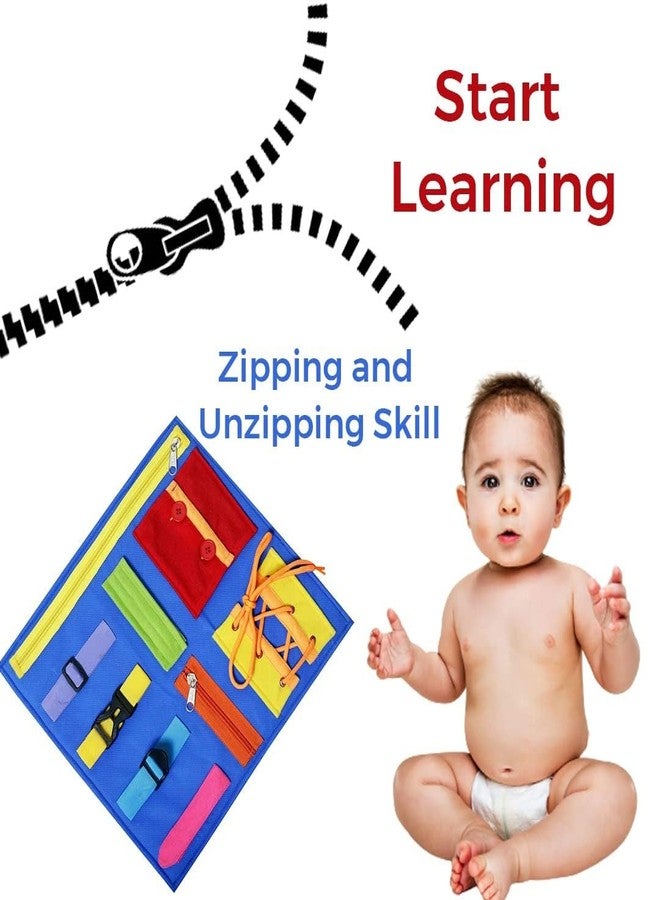 Toodles Learnings Zipping & Unzipping Skill Development Fine Motor Skills - Kids Toy Gift for 2 to 5 Year Kids Multicolor - Image 4