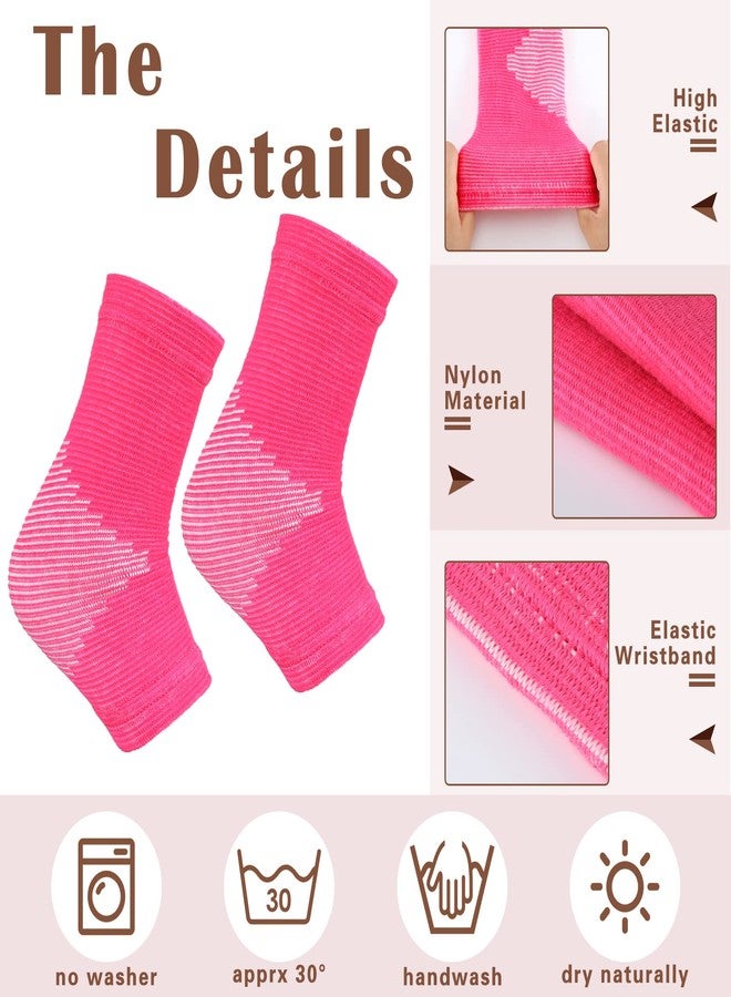 Zhanmai 3 Pair Kids Ankle Brace for Girls Compression Ankle Sleeve Support Knitted Children Elastic Youth Foot Arch Support Compression Sleeve Jogging Soccer Fitness Running Sports, 3 Colors (Medium) - Image 3