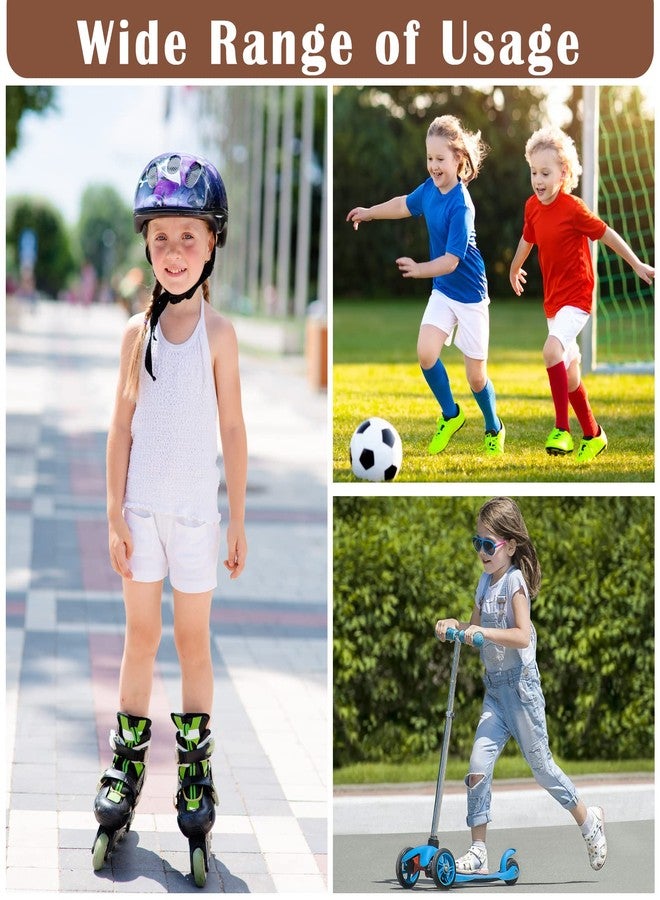 Zhanmai 3 Pair Kids Ankle Brace for Girls Compression Ankle Sleeve Support Knitted Children Elastic Youth Foot Arch Support Compression Sleeve Jogging Soccer Fitness Running Sports, 3 Colors (Medium) - Image 4