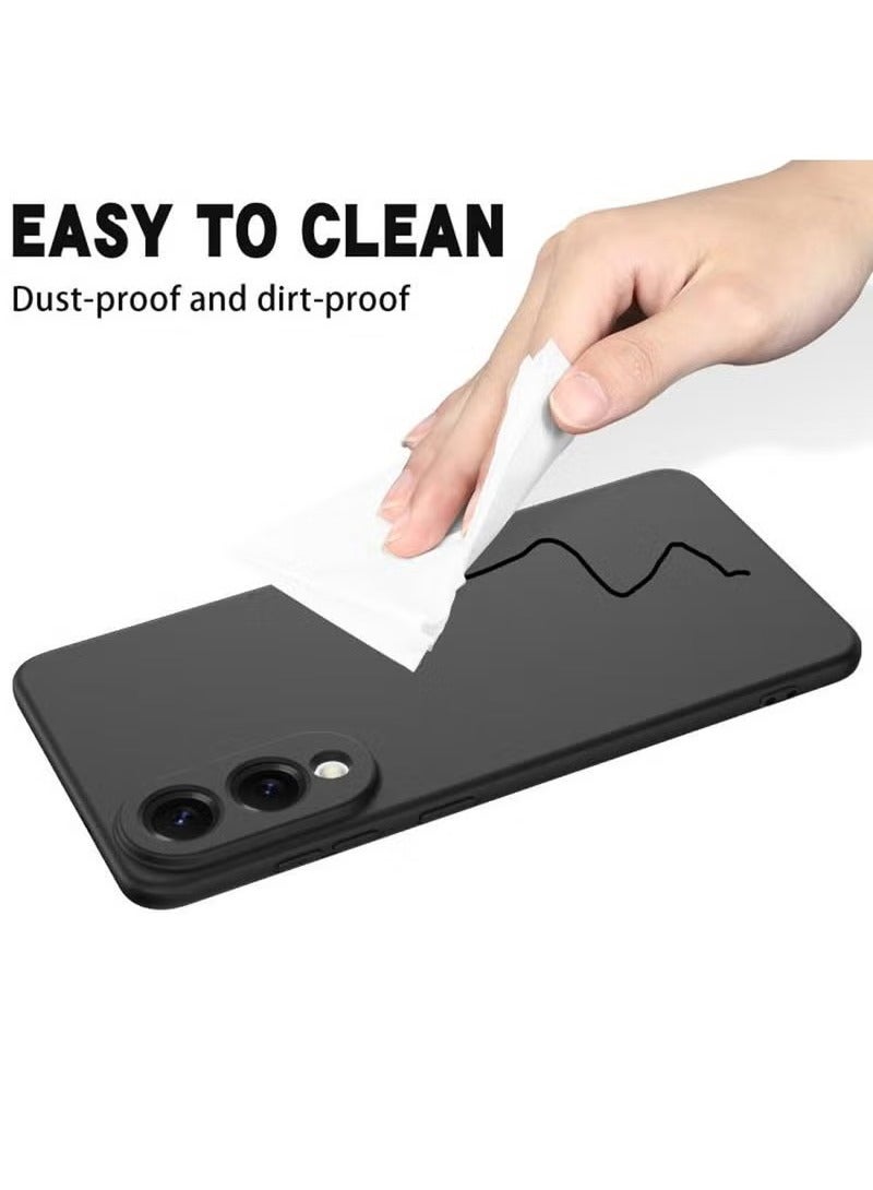 DUSALA Premium Soft Liquid Silicone Case Cover for Samsung Galaxy S25 Edge 5G (2025) – Shockproof, Scratch-Resistant, Anti-Fingerprint, Slim Fit Protective Back Cover – Black – Smooth and Durable Silicone Case for Maximum Protection and Style - Image 5