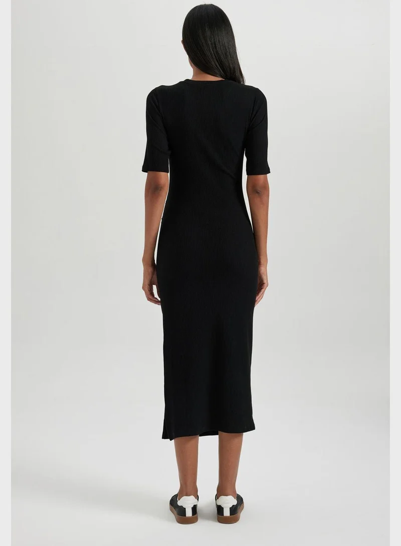 DeFacto Ribbed Midi Dress