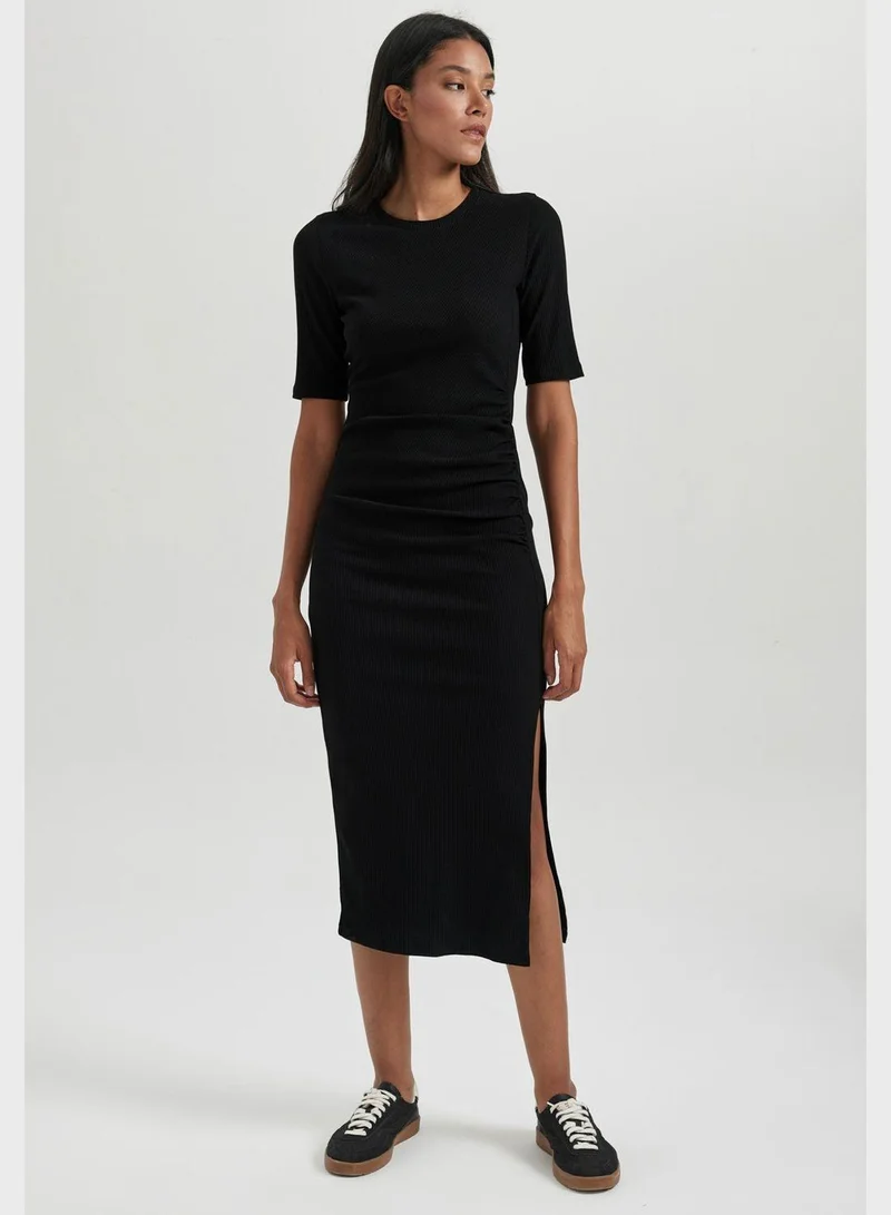 DeFacto Ribbed Midi Dress