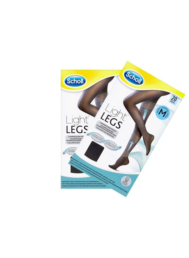 شول لايت ليجز كومبريشن تايتس 20 دينر أسود مقاس M وحدة واحدة - Image 2