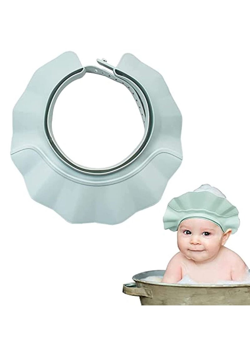 Baby Shower Cap Adjustable Baby Hair Washing Guard Shampoo Hat Bath Shield Visor Hat Eyes and Ears Head Protection Waterproof Soft Silicone Shower Cap for Kids Toddler - Image 1