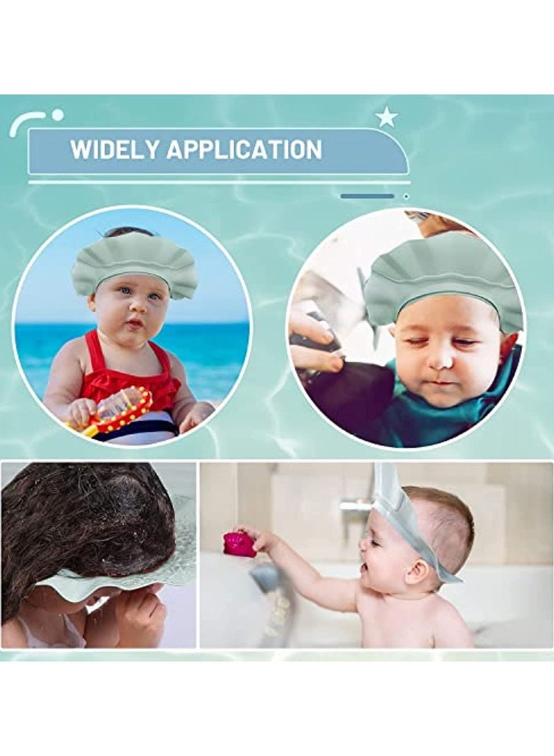 Baby Shower Cap Adjustable Baby Hair Washing Guard Shampoo Hat Bath Shield Visor Hat Eyes and Ears Head Protection Waterproof Soft Silicone Shower Cap for Kids Toddler - Image 4