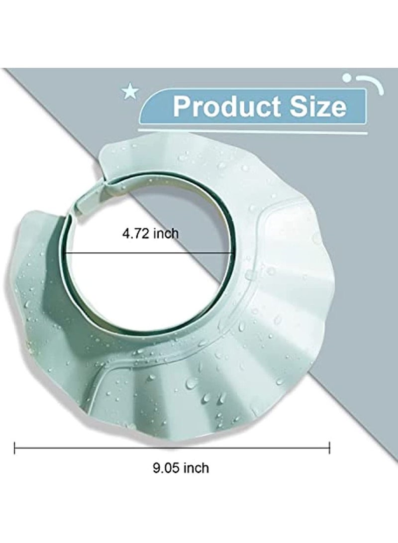 Baby Shower Cap Adjustable Baby Hair Washing Guard Shampoo Hat Bath Shield Visor Hat Eyes and Ears Head Protection Waterproof Soft Silicone Shower Cap for Kids Toddler - Image 2