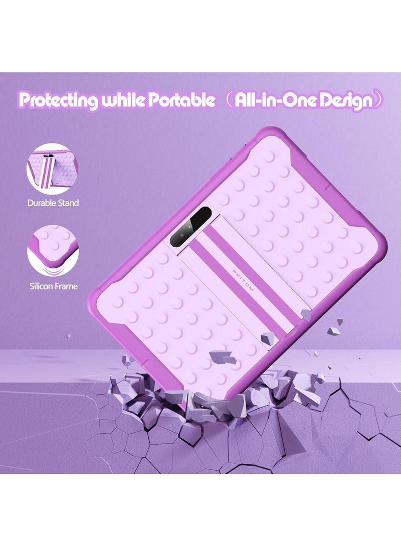 PRITOM Android 13 Tablet for Kids, 10 inch WiFi Kids Tablet, Toddler Tablet with Shockproof Case, Parental Control, 6000mAh, 2GB RAM, 64GB ROM, HD IPS Touch Screen, Dual Camera , Google Play, YouTube(Purple) - Image 5