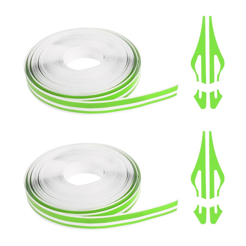 ongfuwu 2 Rolls32Ft Car Pinstriping Tape Vinyl Automotive Pinstriping Tape Stripe Decal DIY Car Body Side Stripes Trim Sticker Universal for Motorcycle Door Home Musical InstrumentGreen - Image 3
