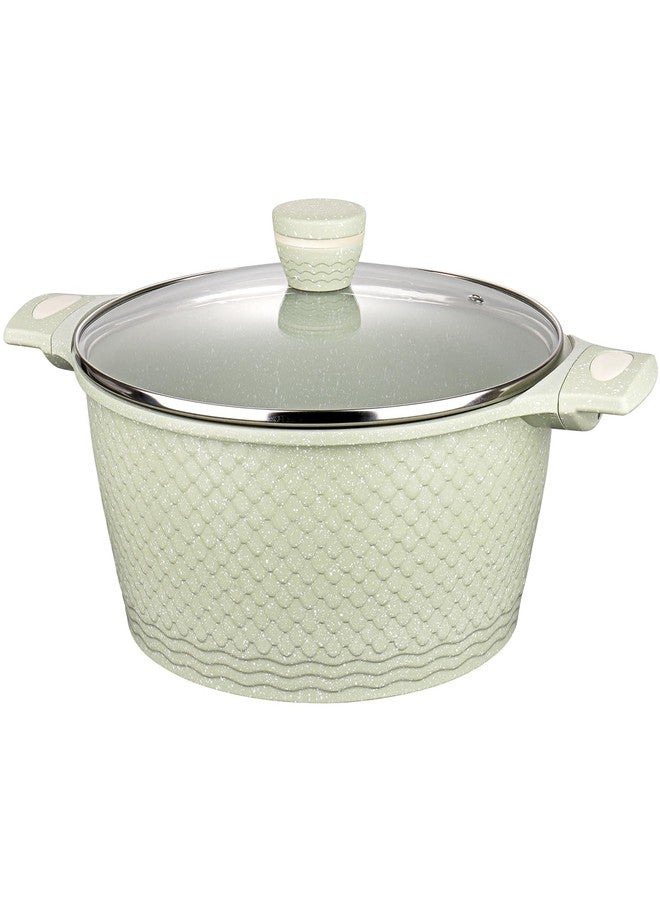 Xuanying 6 Quart Nonstick Stock Pot with Lid - Granite Coating Soup Pot Cookware, PFOA Free & Super Easy to Clean, Green - Image 1