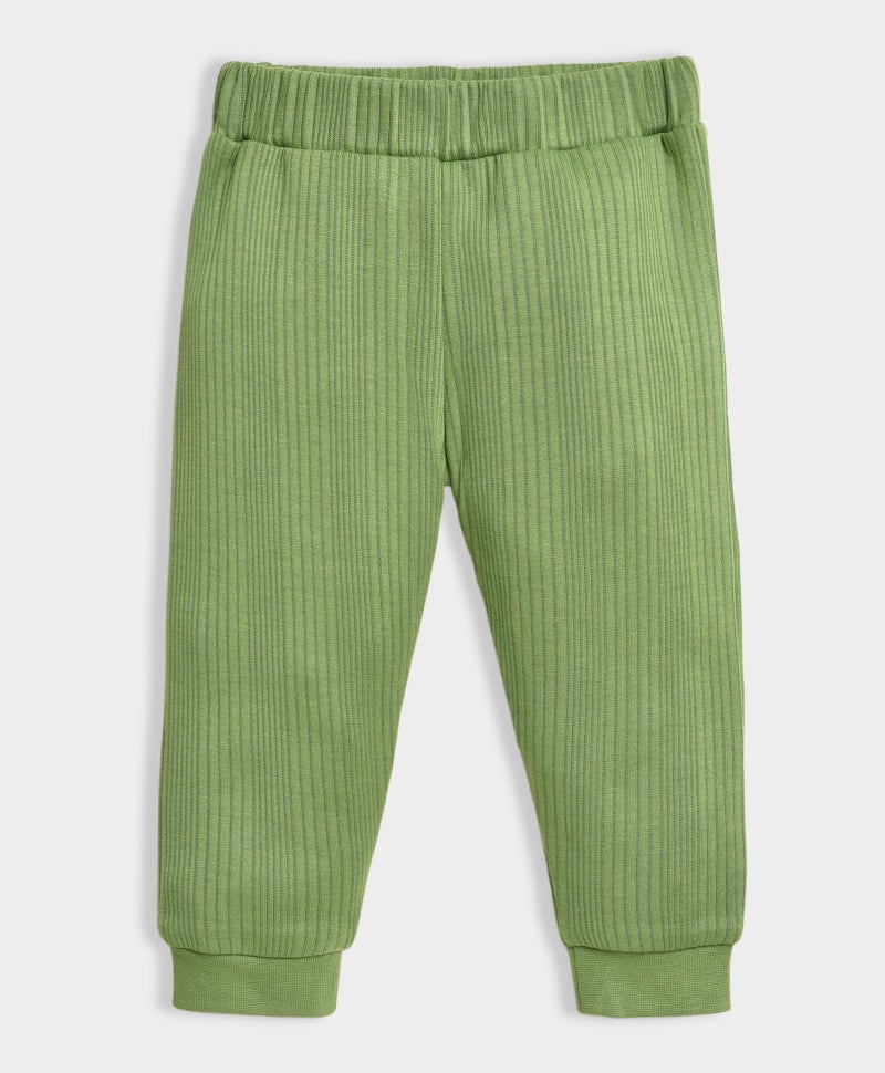 Mi Arcus Solid Knitted Green Fullsleeves Thermal Top with Pyjama Set for Baby Boys Girls Kids 5-6 Years - Image 4