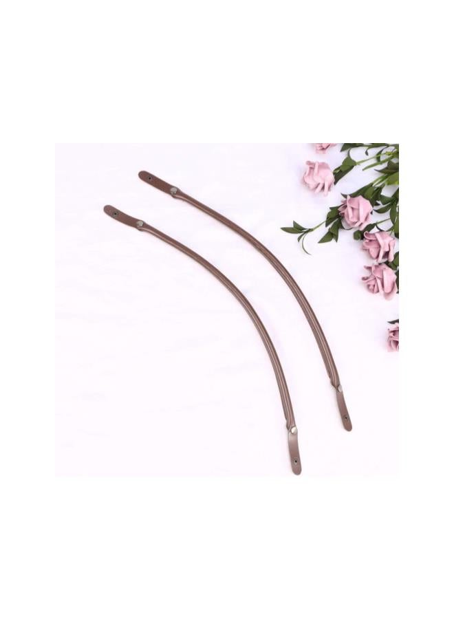 klarako 2PCS Leather Purse Handles PU Leather Purses Straps Shoulder Bag Strap Replacement Handles (Brown)  - Image 2