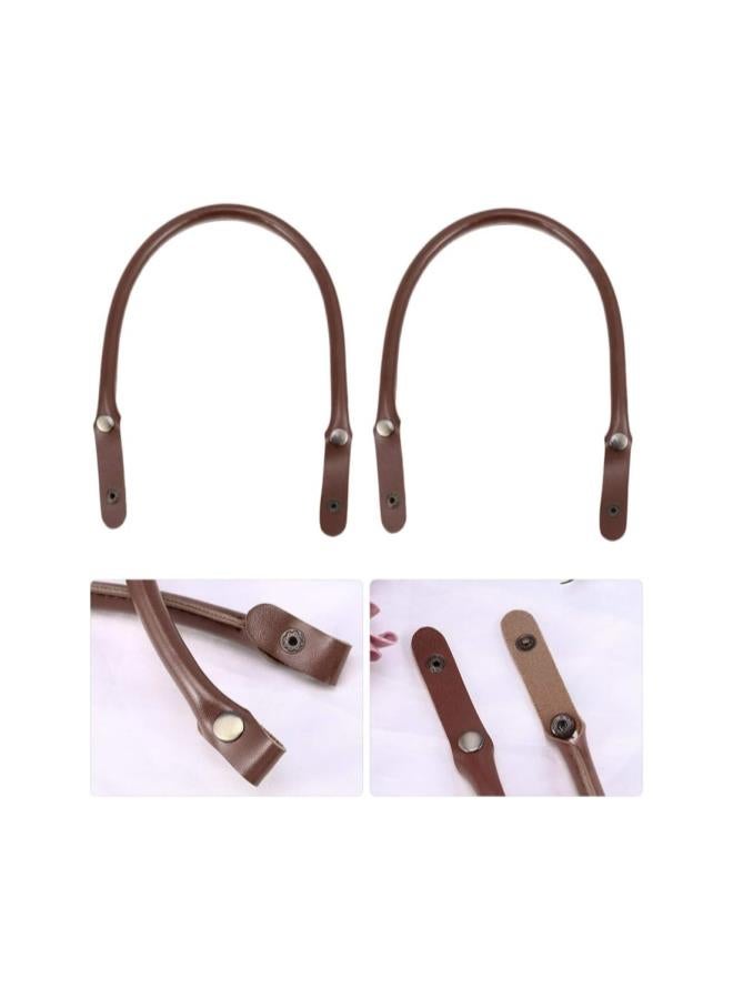 klarako 2PCS Leather Purse Handles PU Leather Purses Straps Shoulder Bag Strap Replacement Handles (Brown)  - Image 4