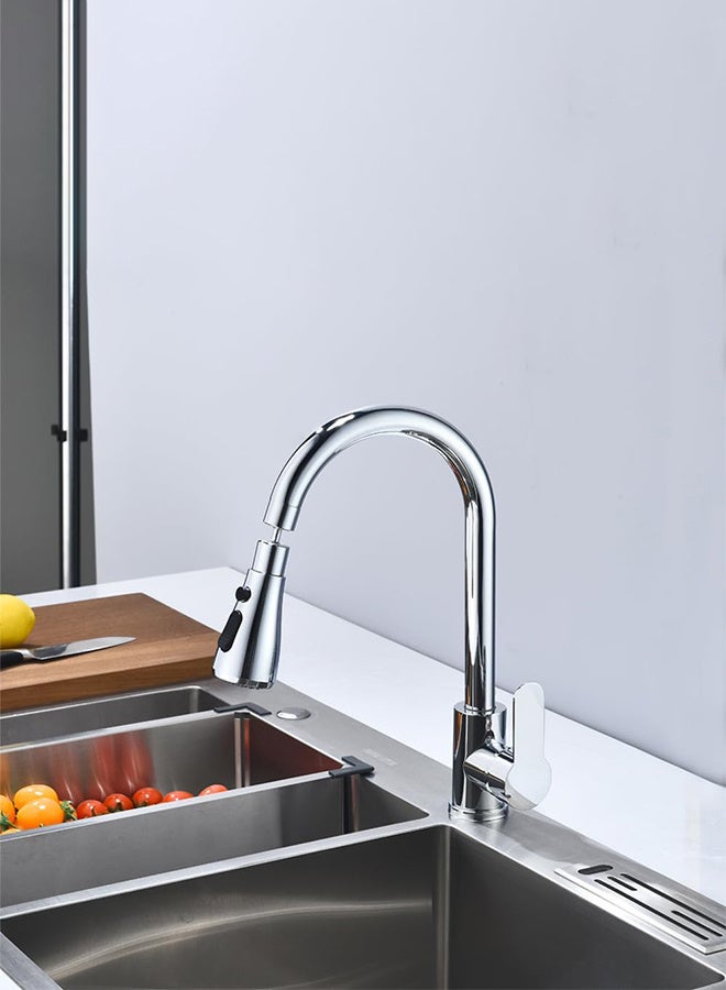 RATSAW Kitchen Sink Taps Mixer with 3 Functions 360°Swivel Spray Head Single Handle Stainless Steel Kitchen Faucet - Image 3