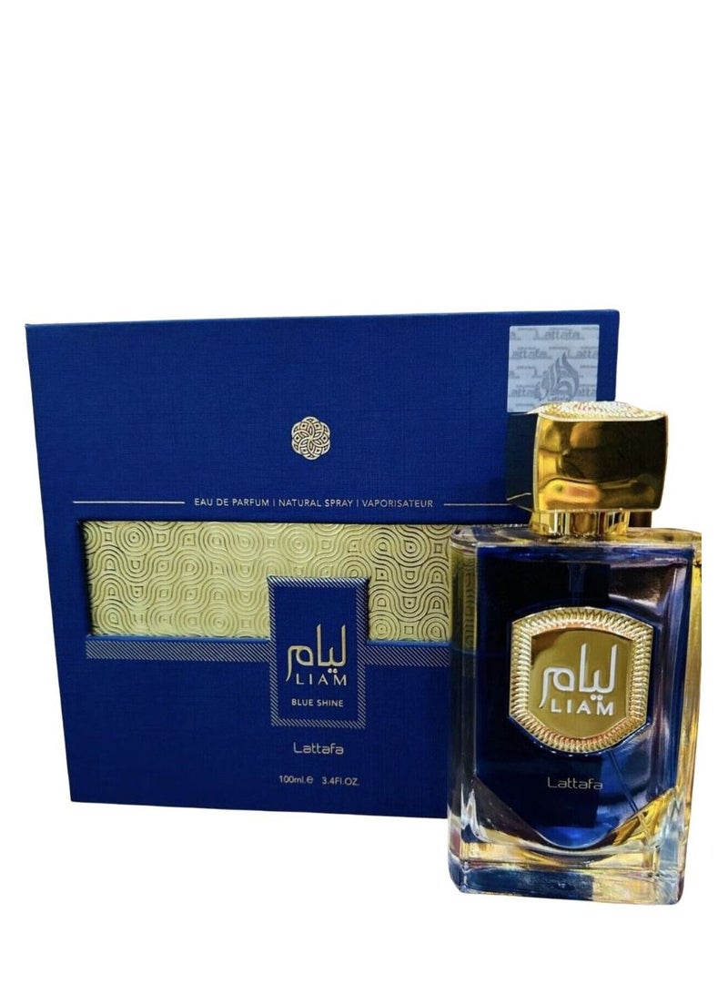 Lattafa لطافة ليام بلو شاين او دي بارفان 100 مل للجنسين - Image 1