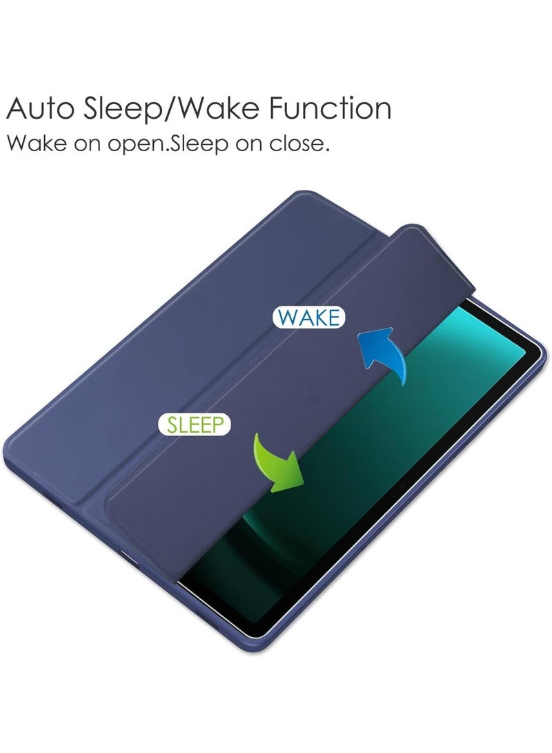 Hybrid Slim Case for Samsung Galaxy Tab S10 Lite / S10 FE / S9 FE 5G 10.9 inch, Clear Transparent Back Shell Case with S Pen Holder for Samsung Galaxy S10 Lite SM-X400 / SM-X406B (Blue) - Image 3