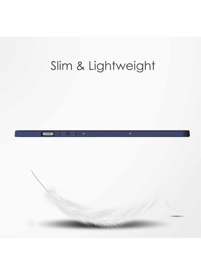 Hybrid Slim Case for Samsung Galaxy Tab S10 Lite / S10 FE / S9 FE 5G 10.9 inch, Clear Transparent Back Shell Case with S Pen Holder for Samsung Galaxy S10 Lite SM-X400 / SM-X406B (Blue) - Image 5