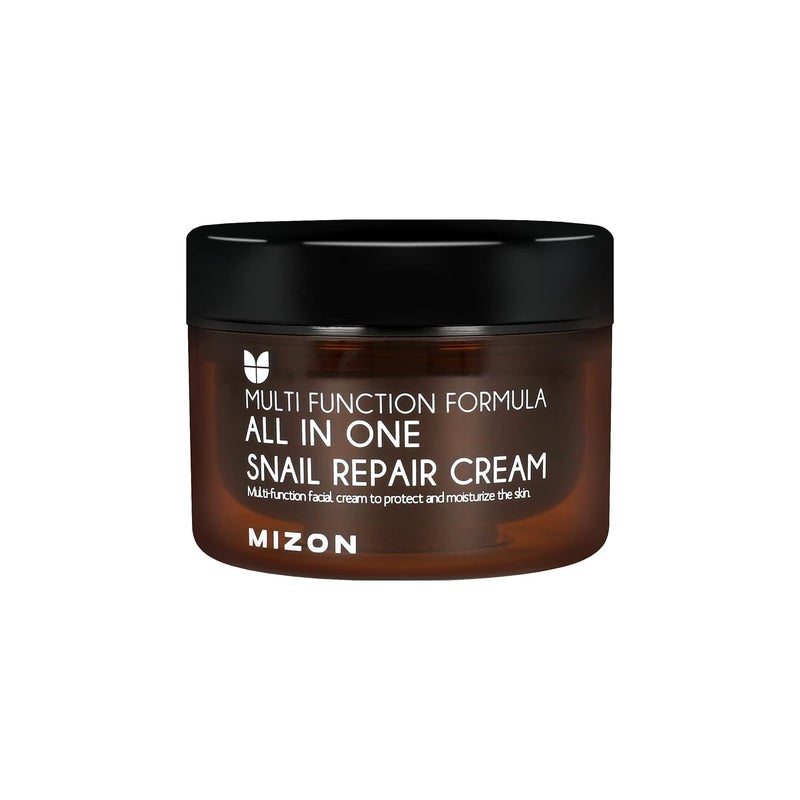 MIZON All in One Snail Repair Cream Snail Mucin with 12 Natural Extracts Korean Recovery Cream for Fine Line  Blemish Care 406 fl oz