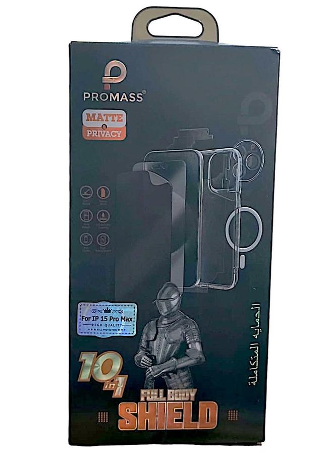 PROMASS The strongest package - full protection package for iPhone 15 Pro (10 in 1) - Image 1