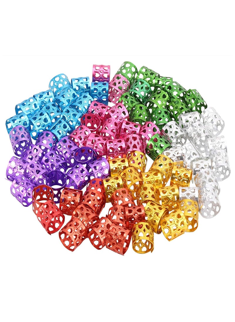 Tbestmax Tbestmax 200 pcs Dreadlocks Beads Hair Braid RingsClips Hair Cuffs DecorationAccessories Colorful 