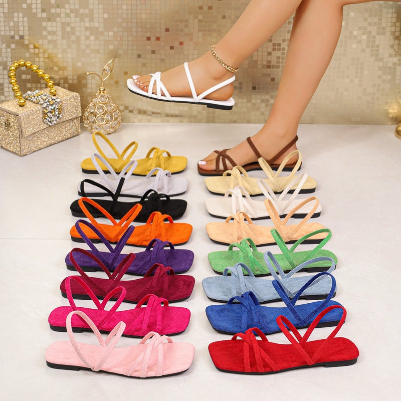 2026 New Elegant And Comfortable Style Women'S Flat Sandals With Decorative Straps Fashion Daily - Image 2