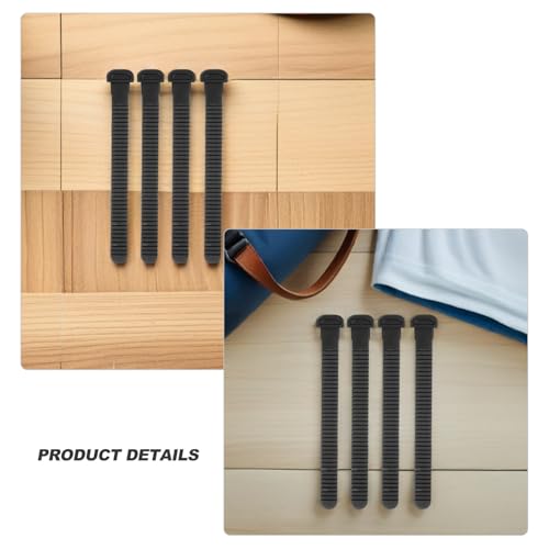 BESPORTBLE 4pcs Replacements Inline Roller Skating Shoes Energy Strap with Screws Nuts Skates Buckles Accessory for Men Women Kids Black - Image 3