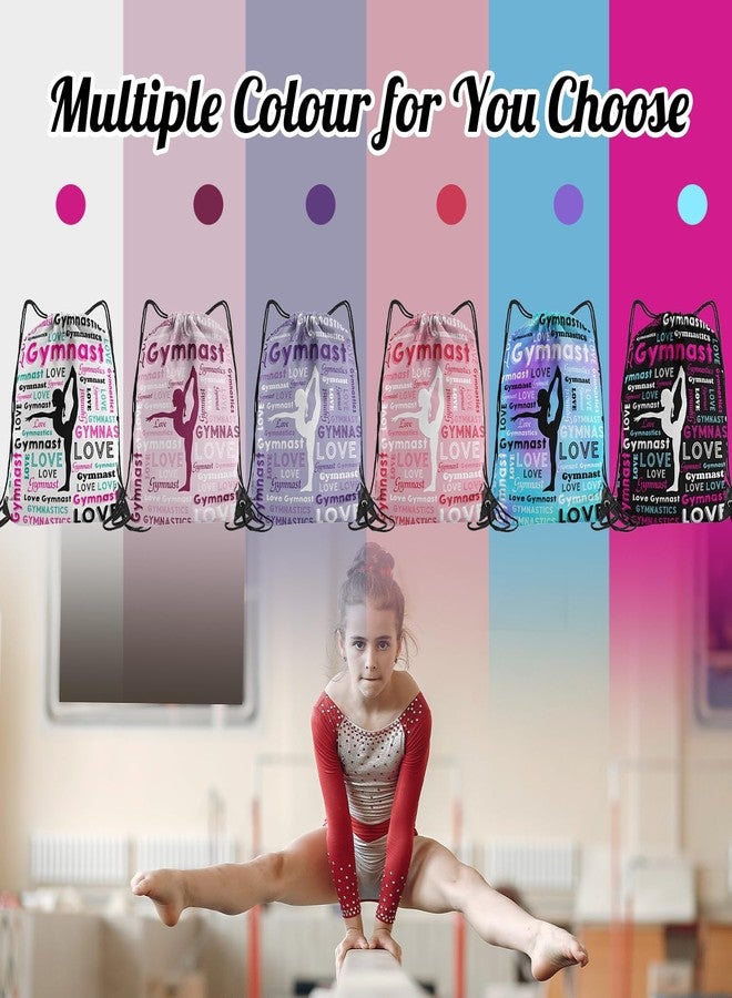 HJKLONE Gymnastics Drawstring Backpack - Team Gifts Bag (White, 1Pcs) - Image 5