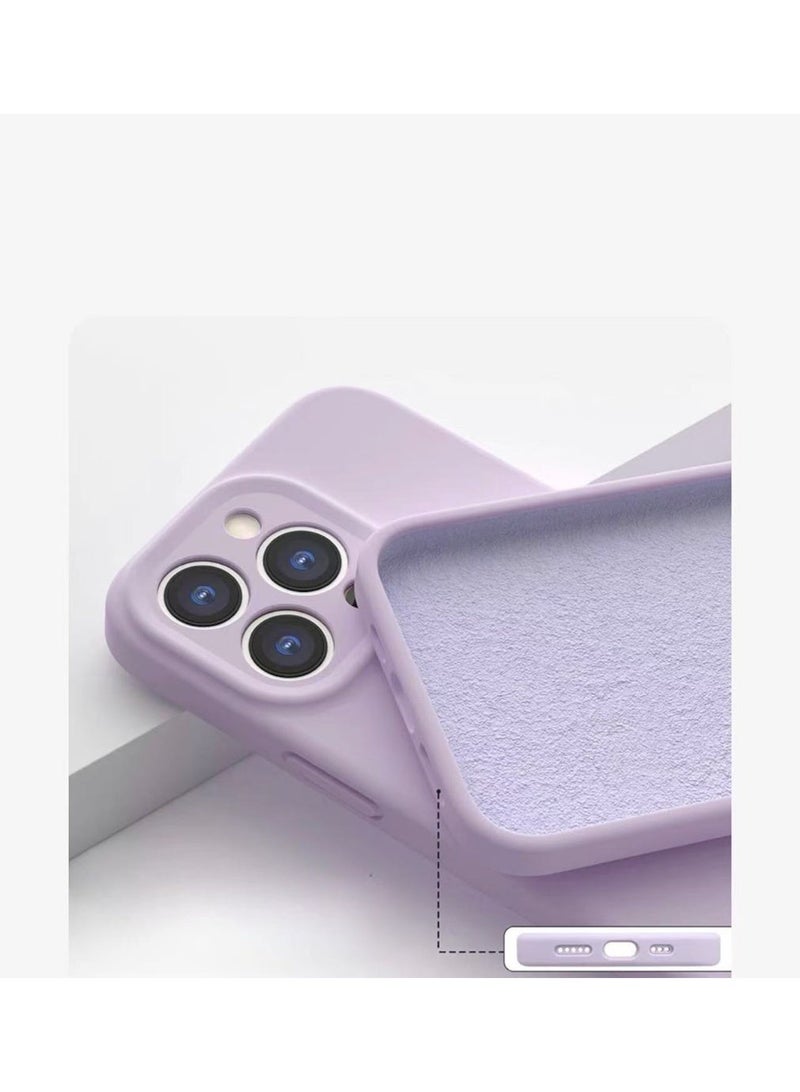 ألترون جراب ALTRONE لهاتف iPhone 16 Pro Max، غطاء سيليكون سائل متوافق مع MagSafe - جراب هاتف نحيف وناعم ومقاوم للصدمات مع حماية لعدسة الكاميرا، مقاوم للخدش وبصمات الأصابع (لون رذاذ الخزامى) - Image 3