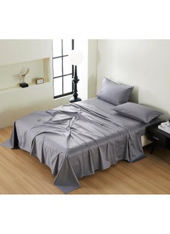 100% Cotton 80X80S/400Tc Luxury Bed Sheet Set With 1 Flat Sheet, 1 Fitted Sheet, 2 Pillowcases (Light Grey, Super King 4Pieces) - pzsku/ZBC3CFD462560EFE6C027Z/45/_/1726727205/c245abe6-0e36-4491-84e9-967ecc6b709f