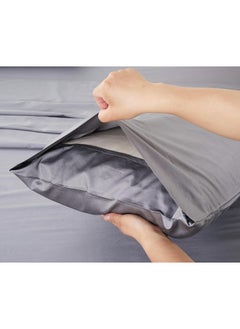 100% Cotton 80X80S/400Tc Luxury Bed Sheet Set With 1 Flat Sheet, 1 Fitted Sheet, 2 Pillowcases (Light Grey, Super King 4Pieces) - pzsku/ZBC3CFD462560EFE6C027Z/45/_/1726727207/db8f1f91-53cf-4a15-8237-dd4f386c1e24