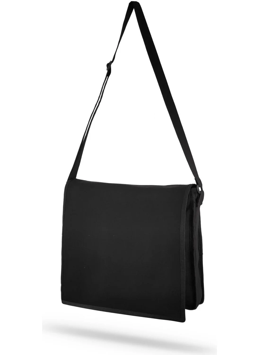 Çınar Bez Çanta Çınar Cloth Bag Black Postman Canvas Bag