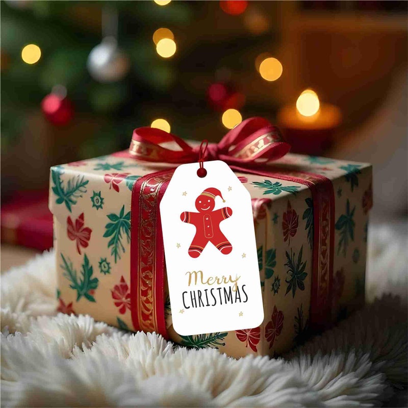 PrettyurParty PRETTY UR PARTY Christmas Gift Tags with String, 30 PCS Christmas Tags for Gifts, Gift Tags for Festive Gifts, hampers, Printed Colorful Xmas Gift Tags for Gift Wrapping and Label Packaging - Image 3