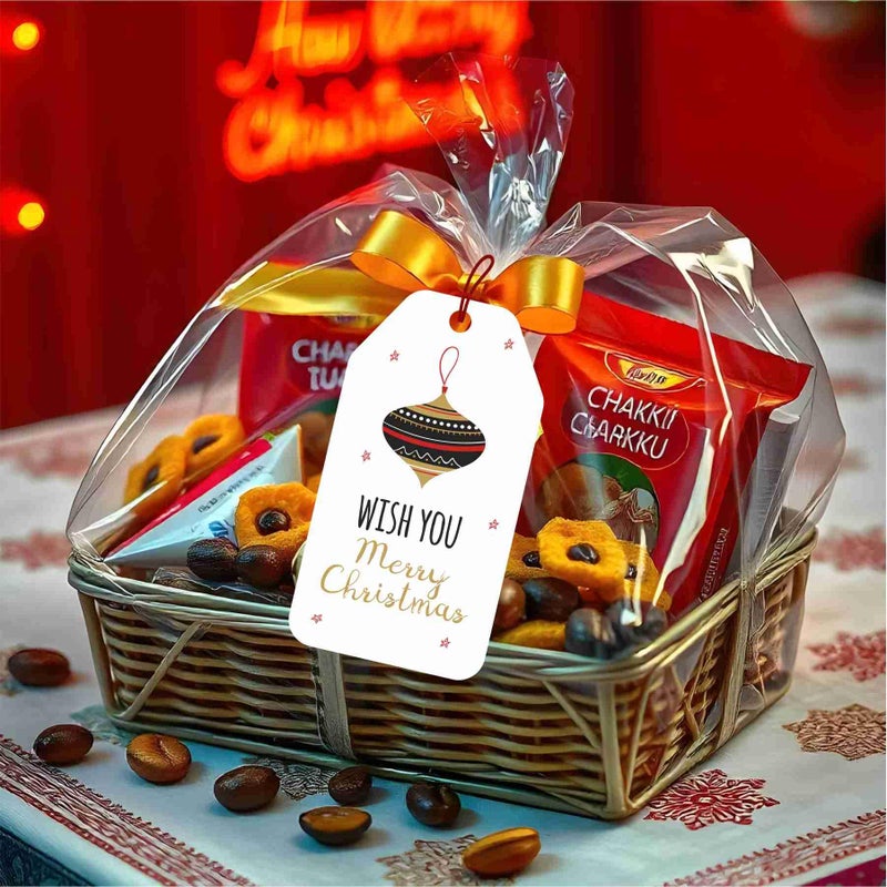 PrettyurParty PRETTY UR PARTY Christmas Gift Tags with String, 30 PCS Christmas Tags for Gifts, Gift Tags for Festive Gifts, hampers, Printed Colorful Xmas Gift Tags for Gift Wrapping and Label Packaging - Image 4