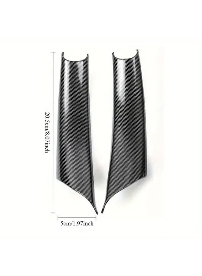 3 Piece LHD Car Interior Door Pull Handle Cover Carbon Fiber Pattern For BMW X5 E70 X6 E71 E72 2007 2014 - Image 2