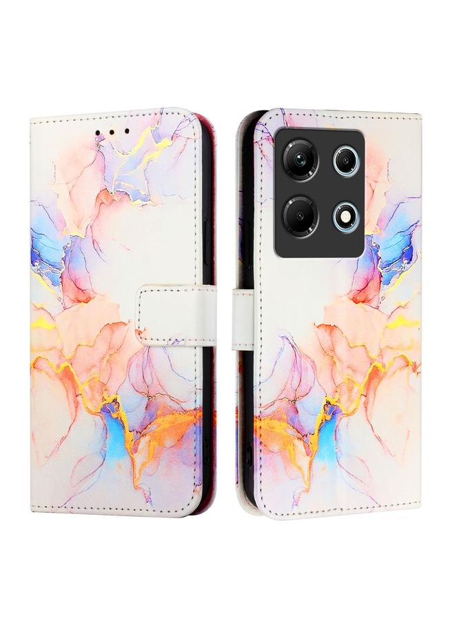 زبون جراب لهاتف Infinix Note 30 4G X6833B PT003 جراب هاتف جلدي قابل للطي بنمط رخامي - Image 2