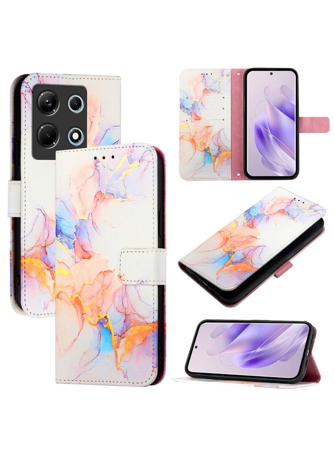 زبون جراب لهاتف Infinix Note 30 4G X6833B PT003 جراب هاتف جلدي قابل للطي بنمط رخامي - Image 1