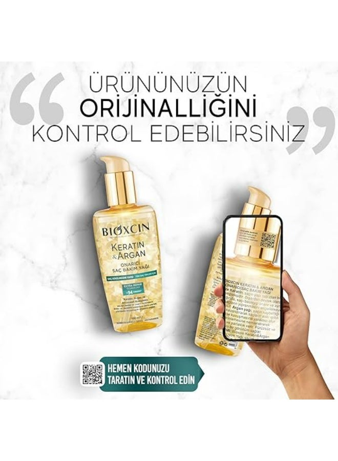 BIOXCIN KERATINE & ARGAN REPAIRING HAIR CARE OIL 150 ML - Image 3