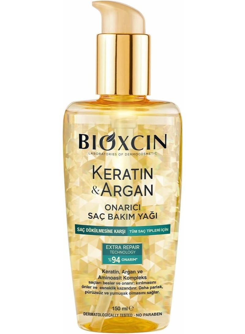 BIOXCIN KERATINE & ARGAN REPAIRING HAIR CARE OIL 150 ML - Image 5