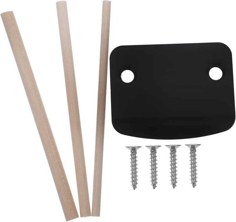 Veemoon D Type Filler Plate for Door Edge Cabinet Door Repair Strike Plate Cover Deadbolt 1 Set - Image 1