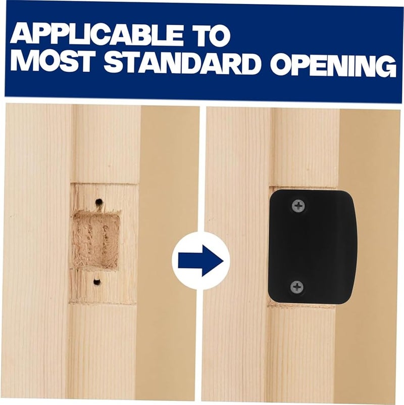 Veemoon D Type Filler Plate for Door Edge Cabinet Door Repair Strike Plate Cover Deadbolt 1 Set - Image 4