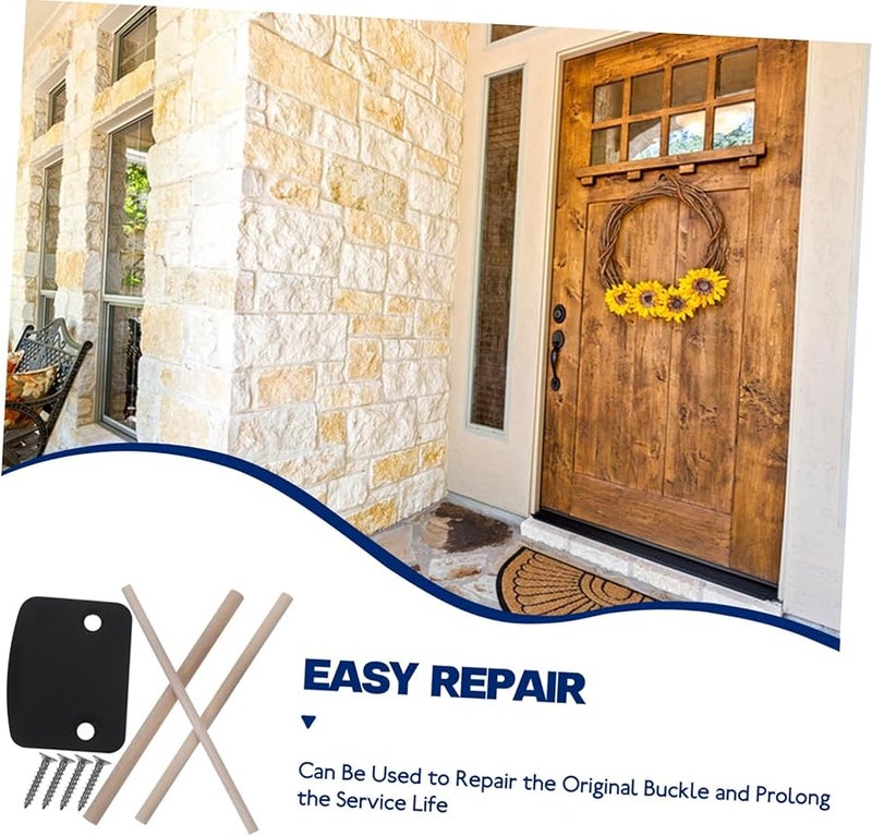 Veemoon D Type Filler Plate for Door Edge Cabinet Door Repair Strike Plate Cover Deadbolt 1 Set - Image 5