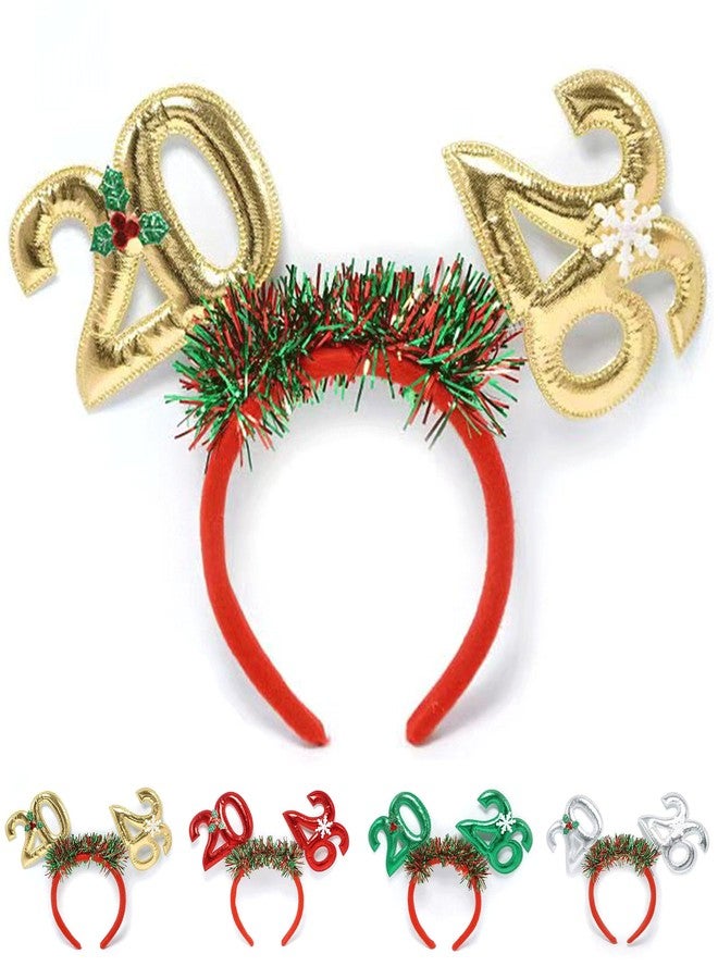 LENOAPHYS 2026 Headbands for Women New Years Headband NYE Headband Happy New Year Headbands New Years Eve Party Supplies 2026 Decorations Accessorie - Golden - Image 1