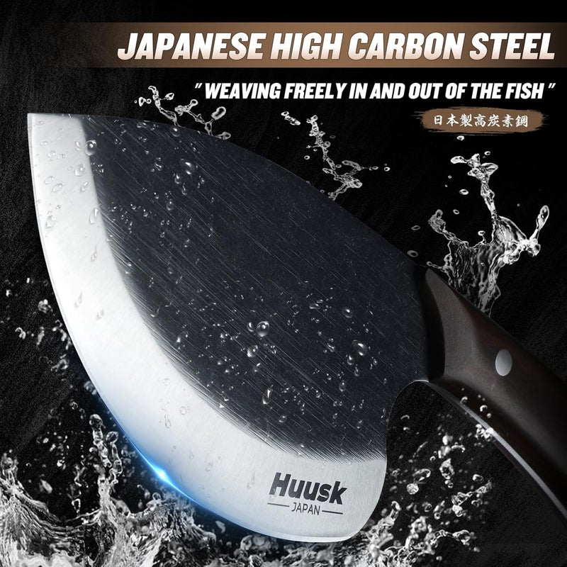 Huusk Fish Knife for Filleting 5.7" Tuna Knife Sharp Fish Cutting Cleaning Knives Seafood Market Slaughter Gift for Fishman Dad - Image 3