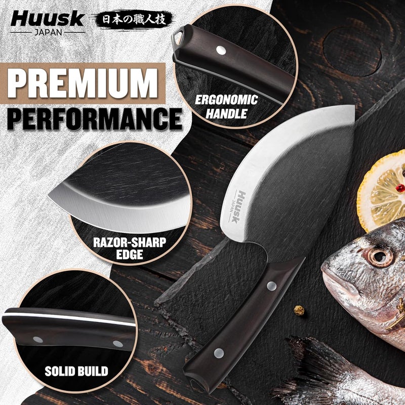 Huusk Fish Knife for Filleting 5.7" Tuna Knife Sharp Fish Cutting Cleaning Knives Seafood Market Slaughter Gift for Fishman Dad - Image 4