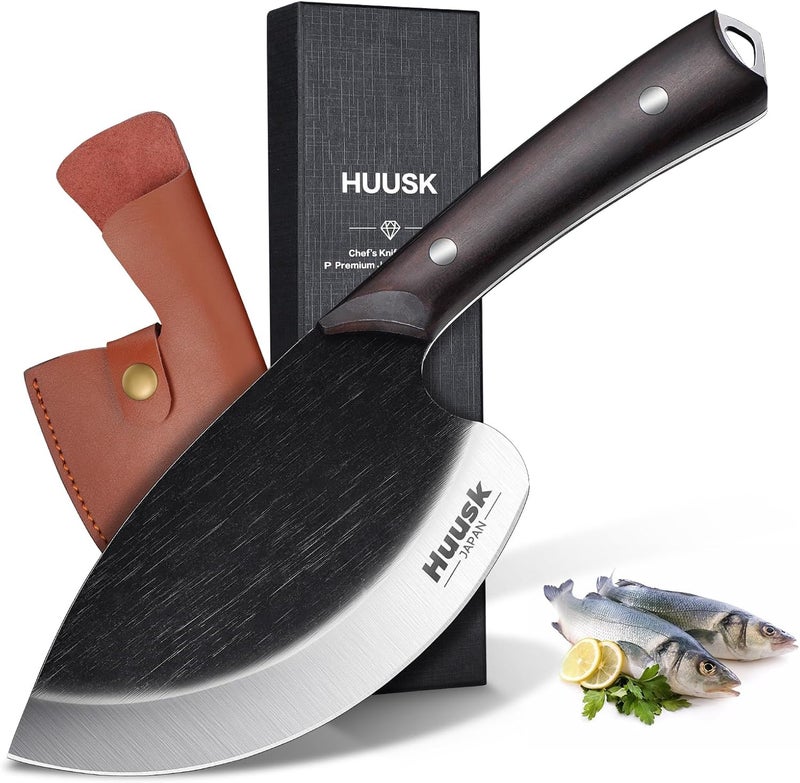 Huusk Fish Knife for Filleting 5.7" Tuna Knife Sharp Fish Cutting Cleaning Knives Seafood Market Slaughter Gift for Fishman Dad - Image 1
