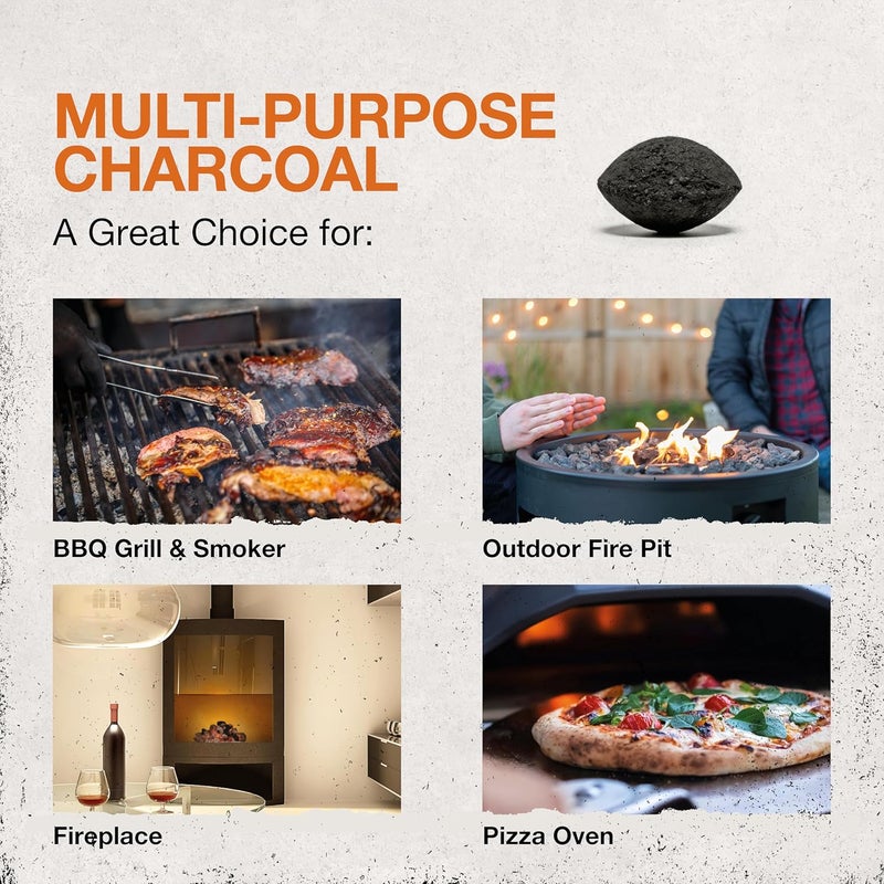 Olivette Organic Charcoal Briquettes by , Reusable Charcoal for Grilling, USDA Certified, Recycled Olive Tree Byproduct, Ready to Light BBQ Charcoal, 6.6 lb. Bag Equal to 20 lb. of a Regular Charcoal - Image 4
