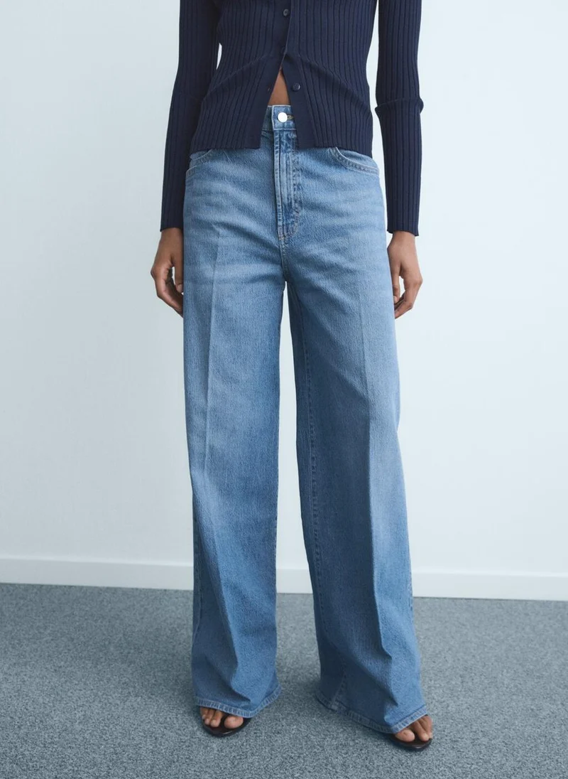 مانجو High-waisted wide leg jeans